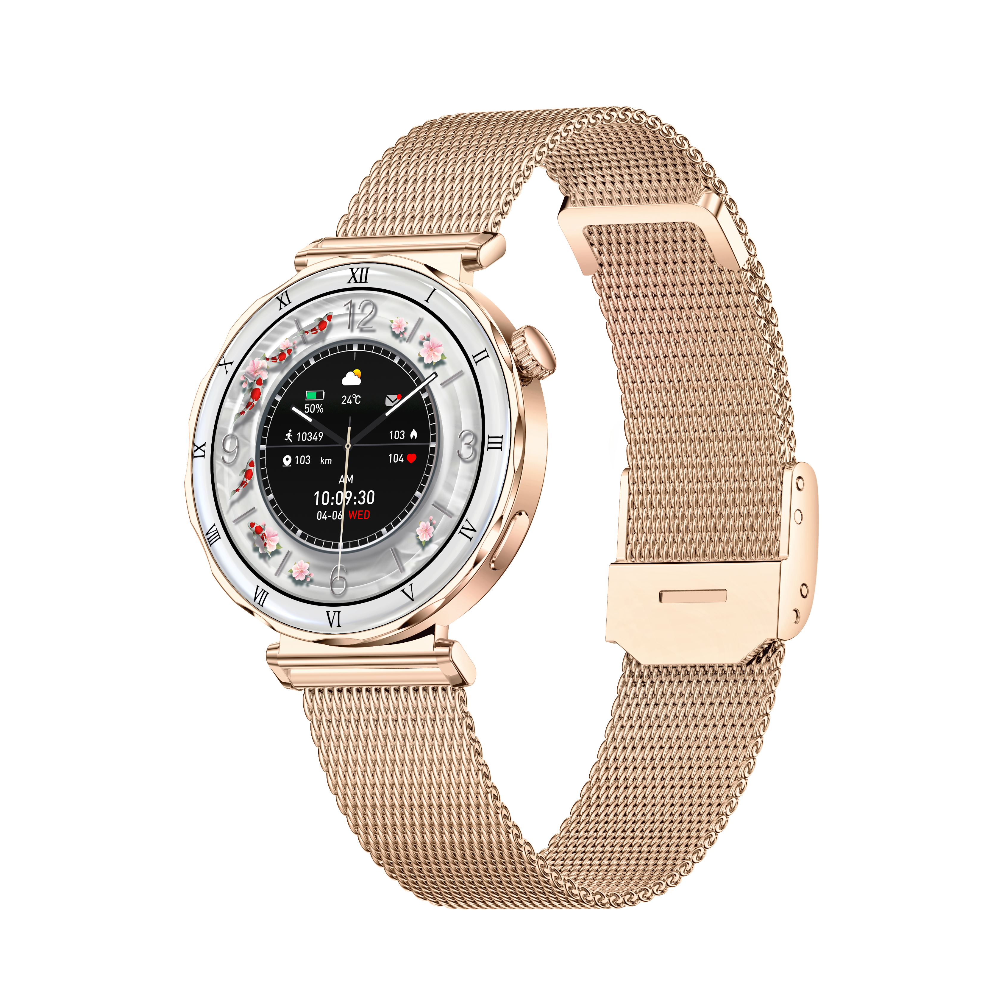 LuxeGlow Diamond Smart Watch for Women – HD Touchscreen Fitness Tracker with Bluetooth Call