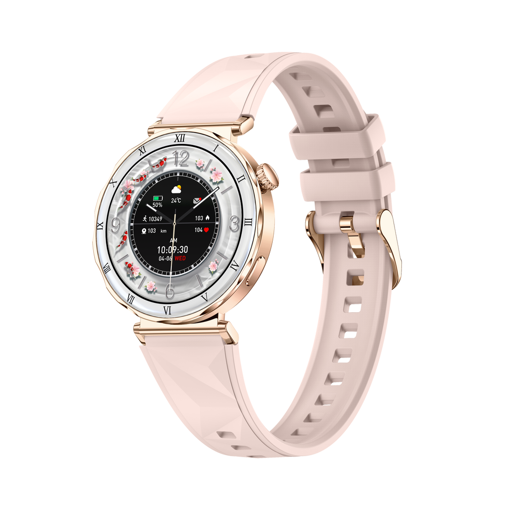 LuxeGlow Diamond Smart Watch for Women – HD Touchscreen Fitness Tracker with Bluetooth Call