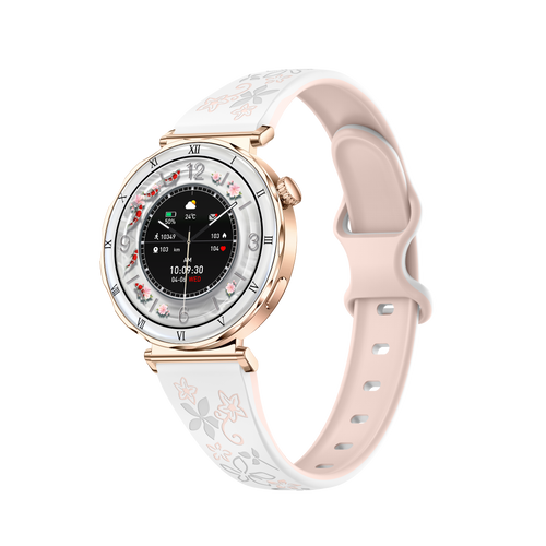 LuxeGlow Diamond Smart Watch for Women – HD Touchscreen Fitness Tracker with Bluetooth Call