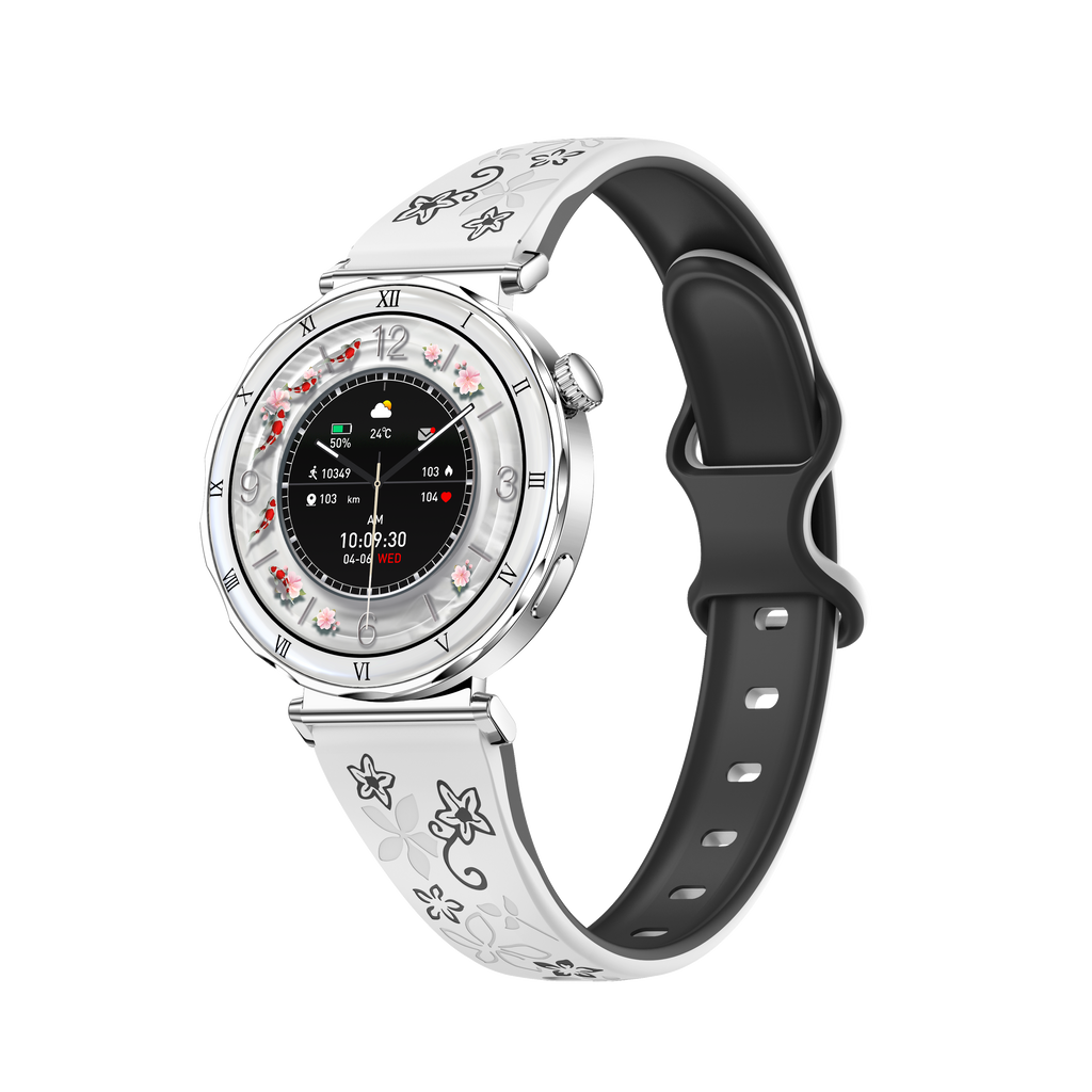LuxeGlow Diamond Smart Watch for Women – HD Touchscreen Fitness Tracker with Bluetooth Call